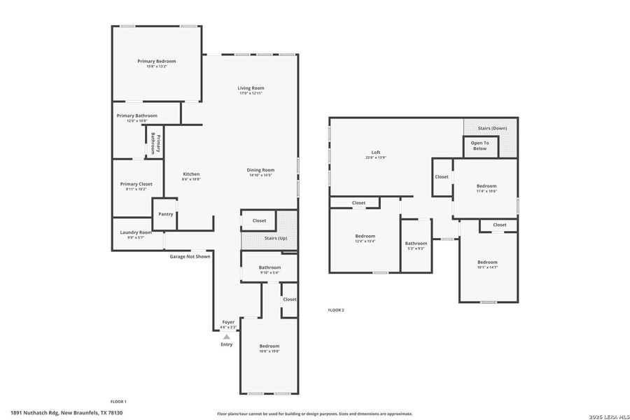 2D floor plan layout of this home in , New Braunfels, TX (Image 3).