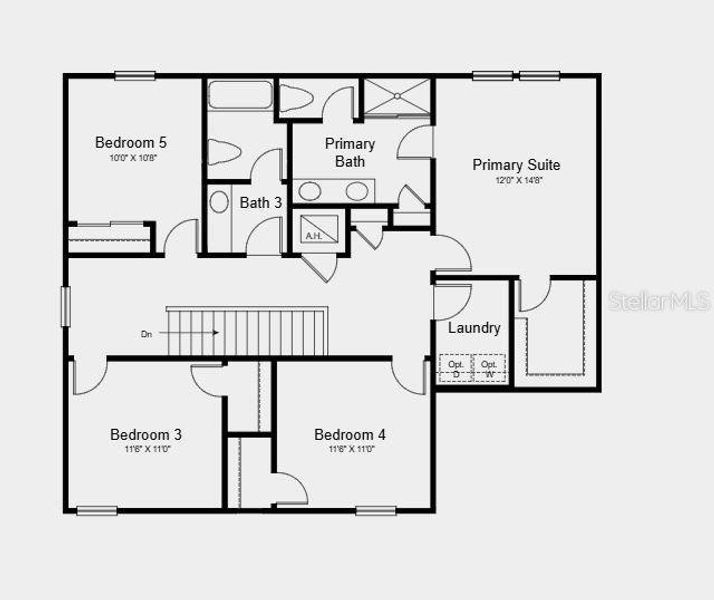 2D floor plan layout of this home in Waterstone, Groveland, FL (Image 3). 2D floor plan layout of this home in Waterstone, Groveland, FL (Image 3).