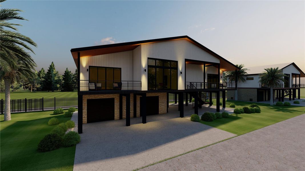 Front exterior of a new home in , San Leon, TX, highlighting curb appeal (Image 5).