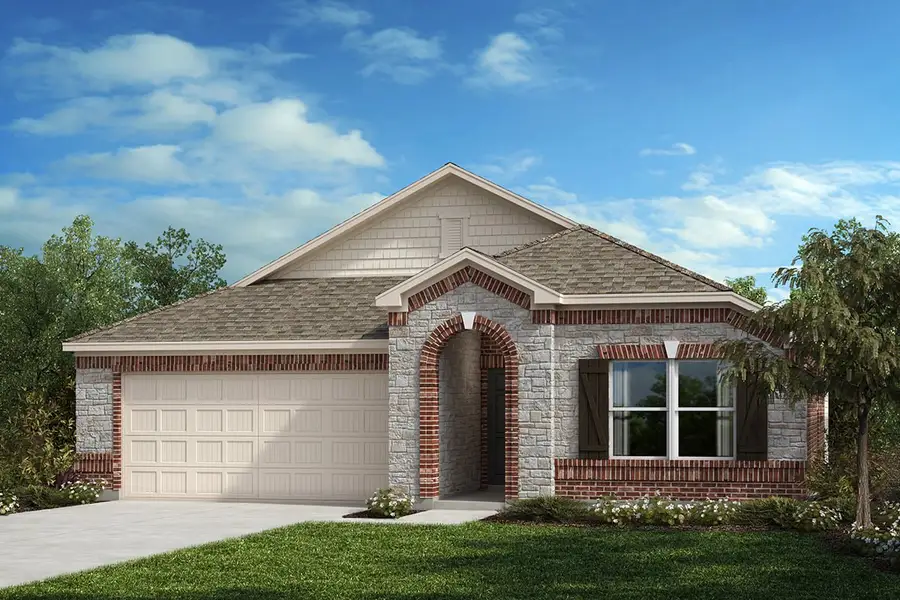Front exterior of a new home in Princeton Estates, Princeton, TX, highlighting curb appeal (Image 1). Front exterior of a new home in Princeton Estates, Princeton, TX, highlighting curb appeal (Image 1).