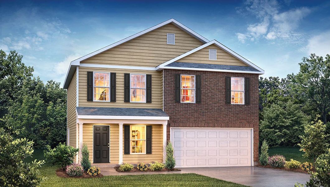 Representative exterior photo of a completed home built from the Shane by D.R. Horton in Fishel Village, Winston-Salem, NC (Image 13). Representative exterior photo of a completed home built from the Shane by D.R. Horton in Fishel Village, Winston-Salem, NC (Image 13).