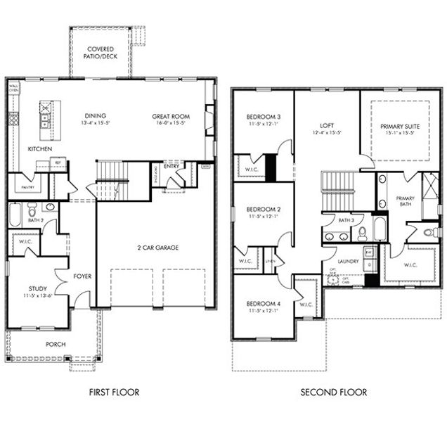 2D floor plan layout of this home in Station Hill - Reserve Series, Franklin, TN (Image 2).