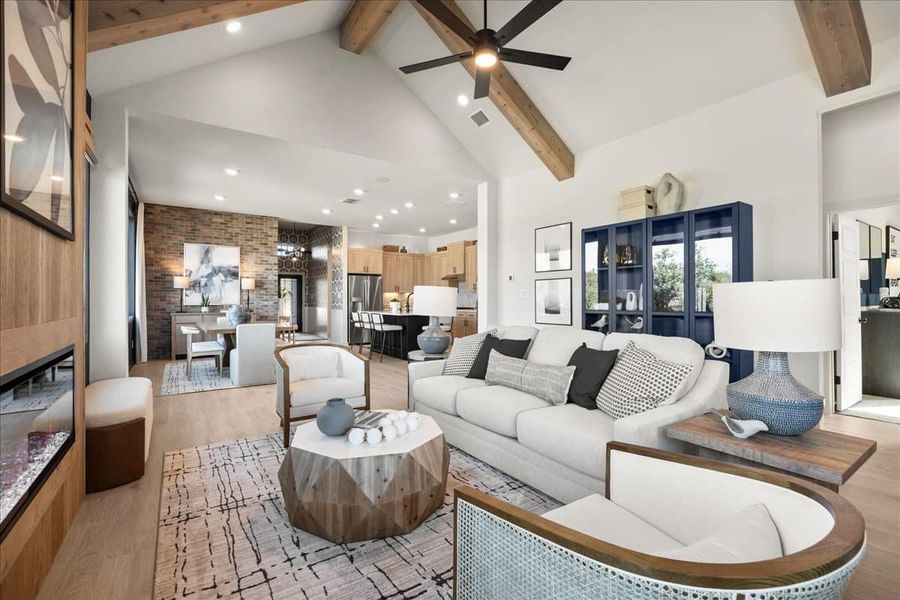 Furnished interior view inside a new home in Stream Waters, Seguin (Image 33).