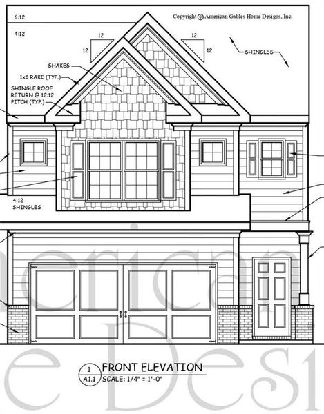 Exterior rendering of this home design in , Braselton, GA (Image 1).