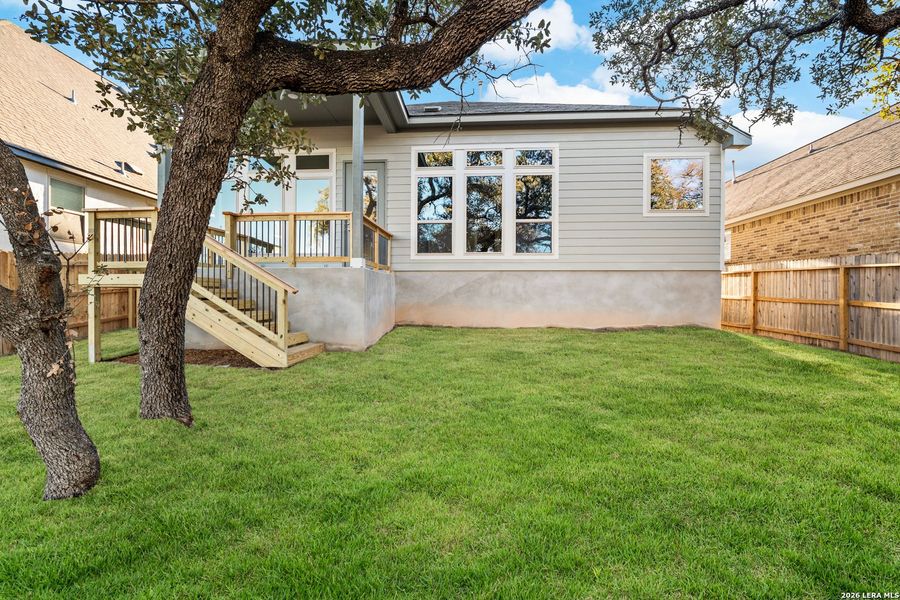 Exterior details and patio area of a home in Ventana, Bulverde (Image 21).
