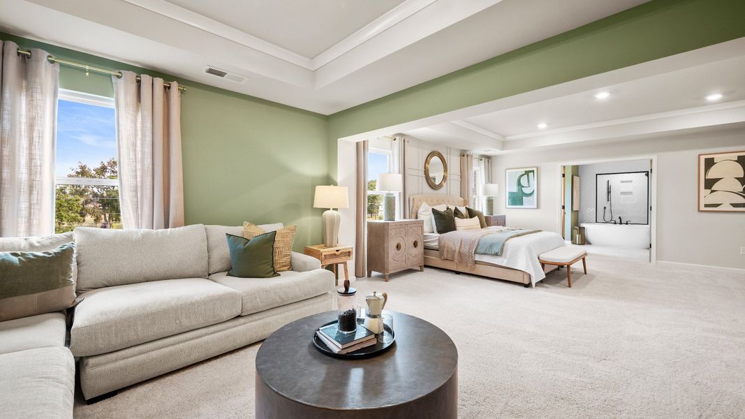 Representative furnished interior of a home built from the Clarity by DRB Homes in Northcroft, Loganville (Image 39).