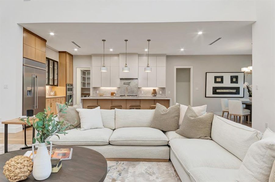 Furnished interior view inside a new home in , Dallas (Image 8).