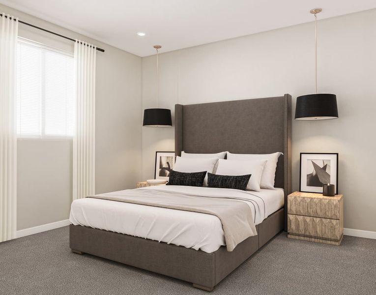 Furnished interior view inside a new home in Westside Crossing Paired Homes, Berthoud (Image 17). Furnished interior view inside a new home in Westside Crossing Paired Homes, Berthoud (Image 17).