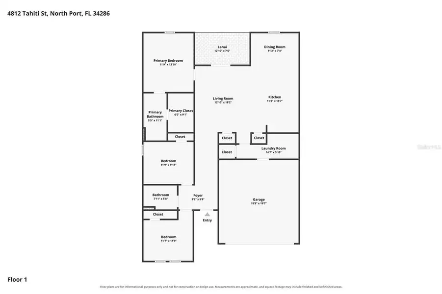 2D floor plan layout of this home in , North Port, FL (Image 5).