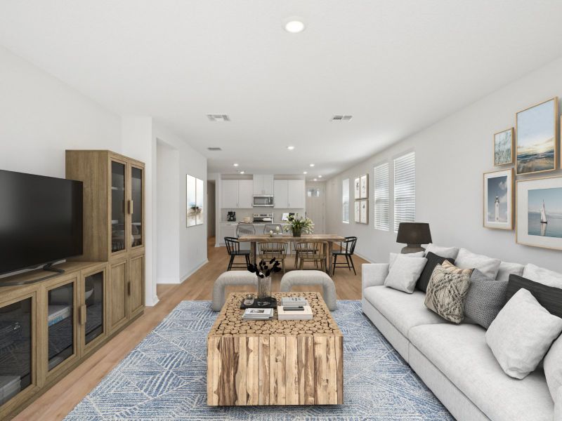 Furnished interior view inside a new home in Meritage Homes at Terra Lago - Premier Series, Indiantown (Image 9).