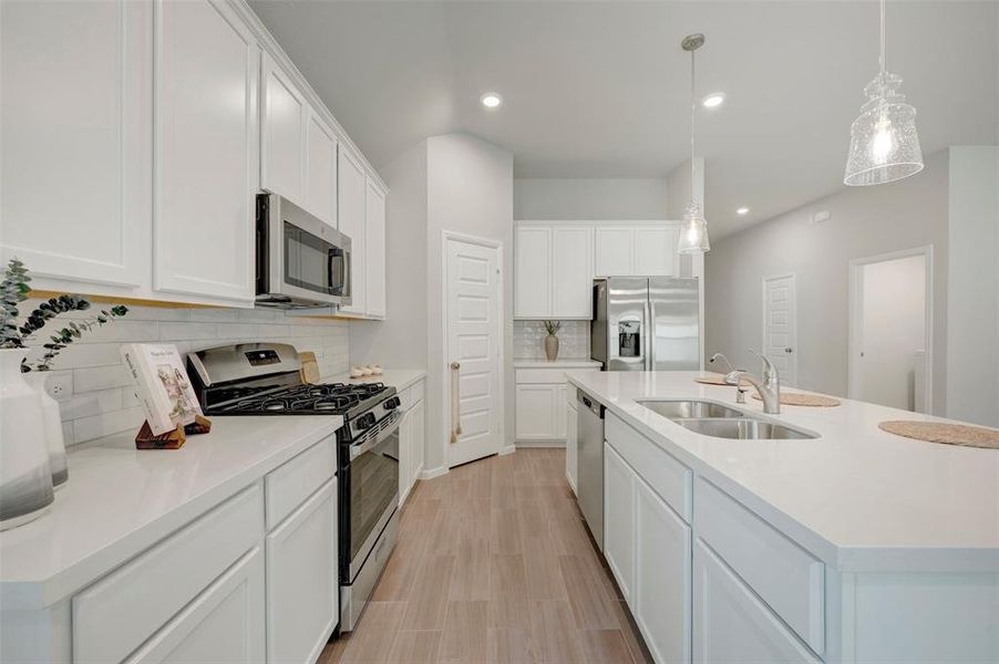 Furnished interior view inside a new home in Woodstone, Providence Village (Image 11).