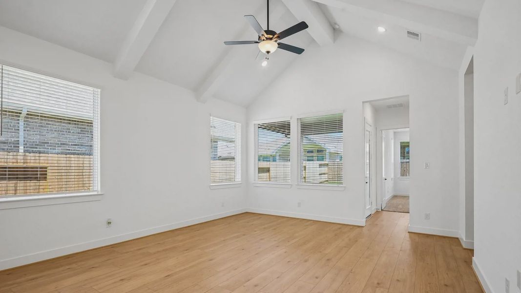 Representative unfurnished interior of a home built from the Oxford by Chesmar Homes in Parkside on the River, Georgetown (Image 15).
