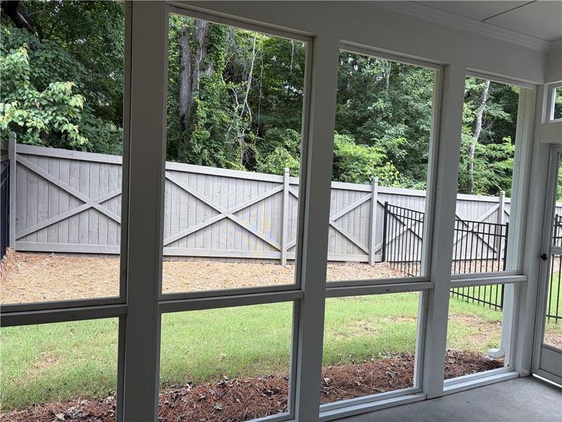Exterior details and patio area of a home in Bluffs at Bells Ferry, Marietta (Image 4). Exterior details and patio area of a home in Bluffs at Bells Ferry, Marietta (Image 4).