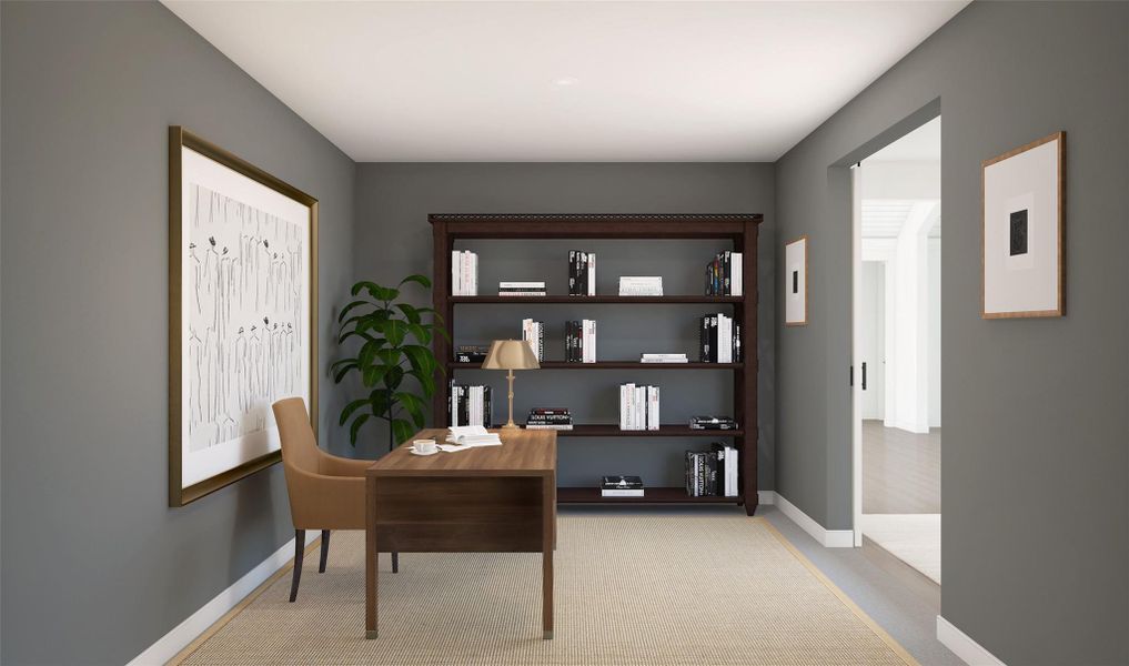 Convenient home office (*Artist rendering used for illustration purposes only.)