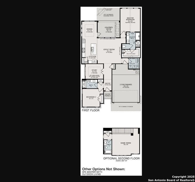 2D floor plan layout of this home in Davis Ranch, San Antonio, TX (Image 5).
