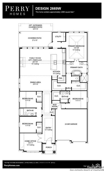 2D floor plan layout of this home in Cibolo Valley Heights 65', Cibolo, TX (Image 5).