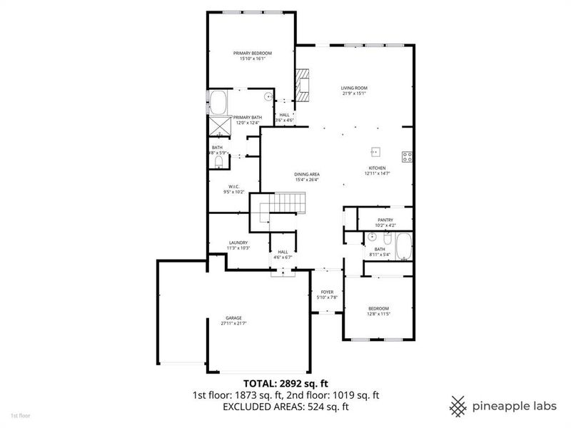 2D floor plan layout of this home in Whitewing Trails, Princeton, TX (Image 6).