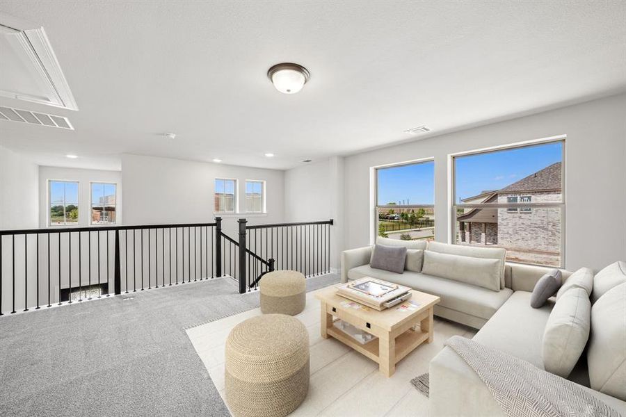 Furnished interior view inside a new home in Karis - Village Series, Crowley (Image 9). Furnished interior view inside a new home in Karis - Village Series, Crowley (Image 9).