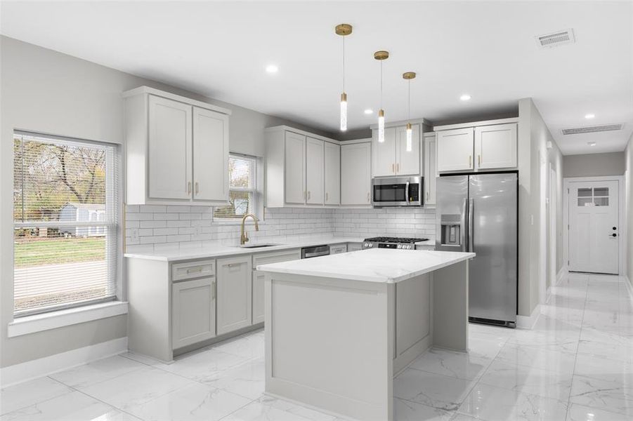 Furnished interior view inside a new home in , Dallas (Image 12).