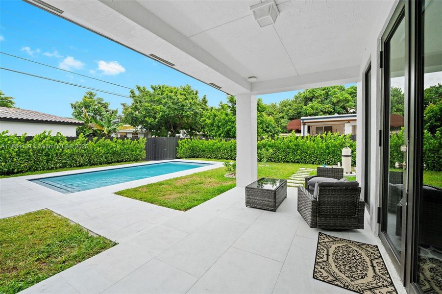 Furnished interior view inside a new home in , Miami Springs (Image 34).