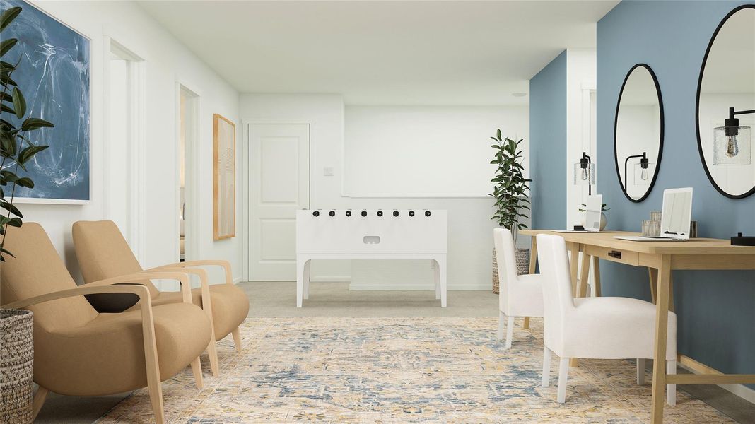 Furnished interior view inside a new home in River Bridge Ranch, San Marcos (Image 8).