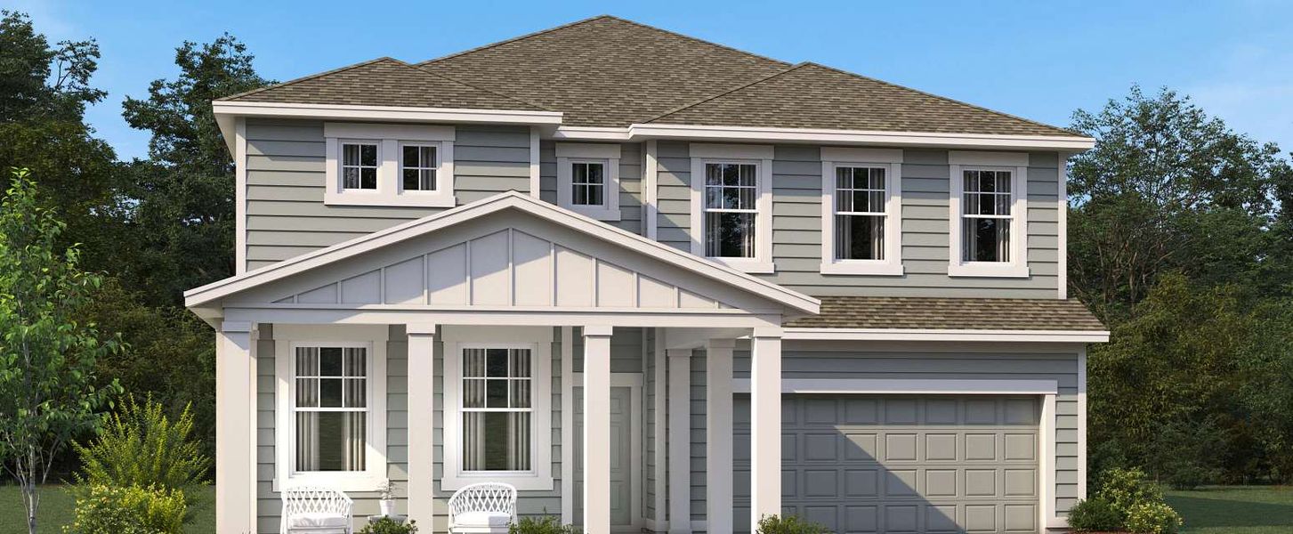 Representative exterior photo of a completed home built from the Duval II by Ashton Woods in Weslyn Park, St. Cloud, FL (Image 22).