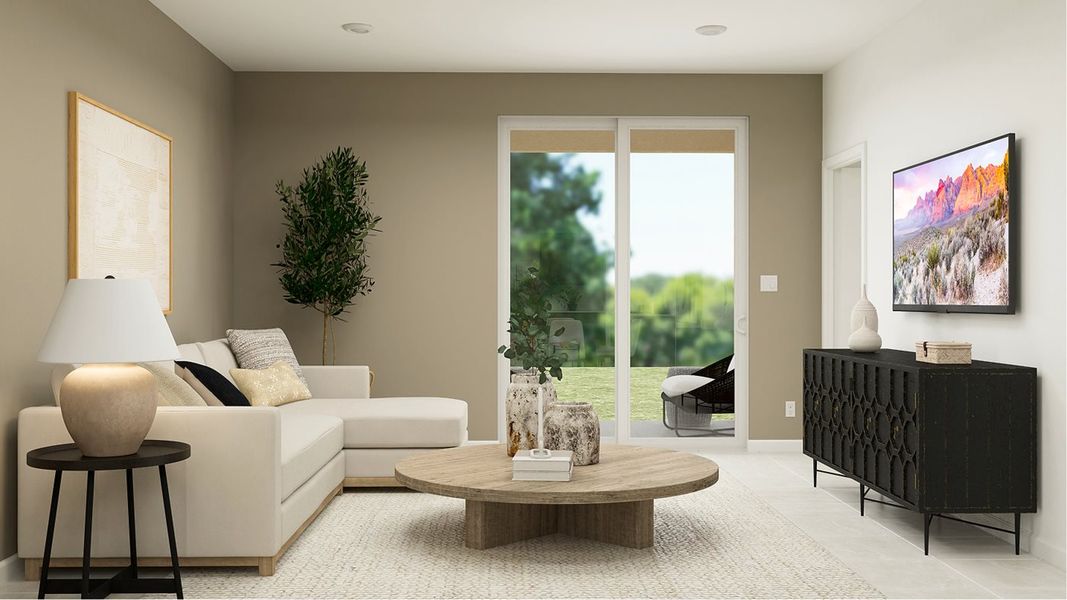 Representative furnished interior of a home built from the Cambria Plan 3071 by Lennar in Ventana Ranch: Crest, Buckeye (Image 16).