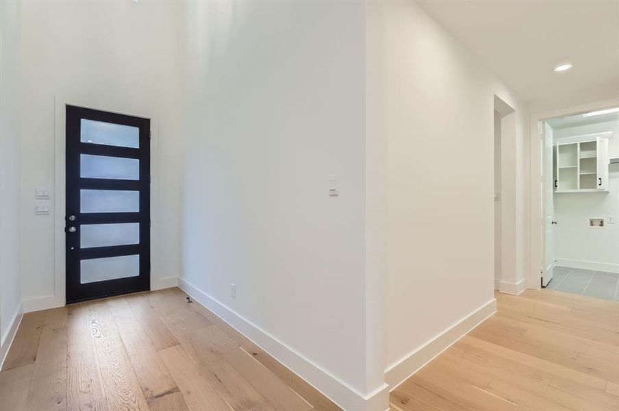 Entryway featuring light hardwood / wood-style flooring