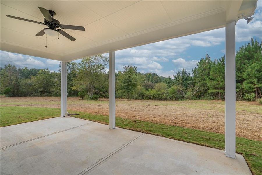 Exterior details and patio area of a home in , Social Circle (Image 26). Exterior details and patio area of a home in , Social Circle (Image 26).
