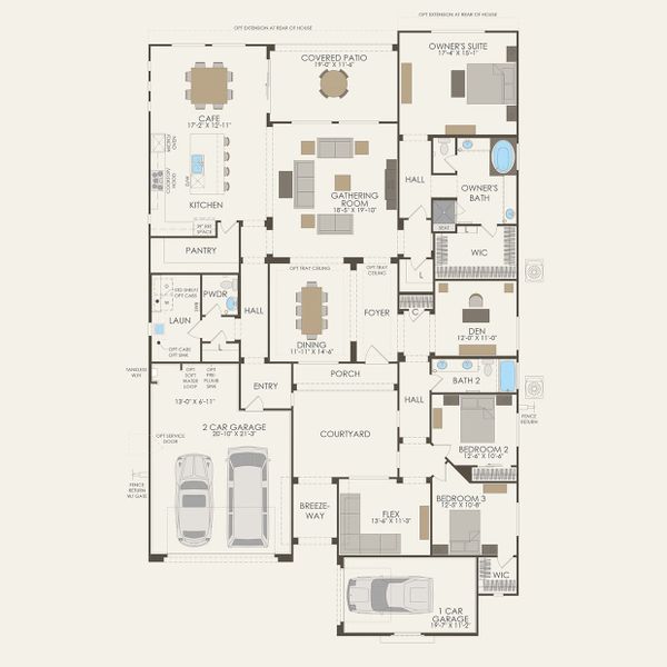 2D floor plan layout for the Patagonia by Pulte Homes in Harvest - Enchantment Series, Queen Creek, AZ (Image 3). 2D floor plan layout for the Patagonia by Pulte Homes in Harvest - Enchantment Series, Queen Creek, AZ (Image 3).