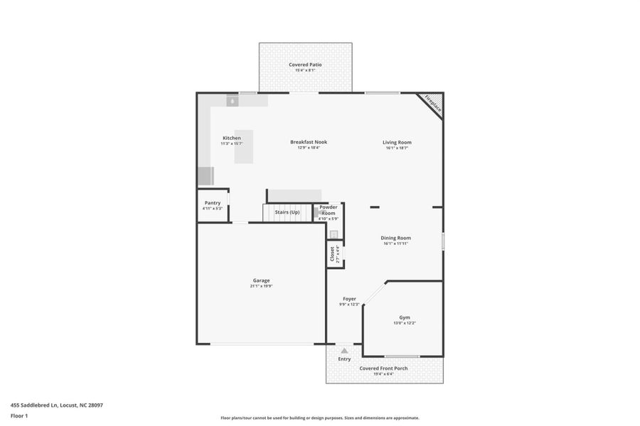 2D floor plan layout of this home in Crossroads, Locust, NC (Image 6).