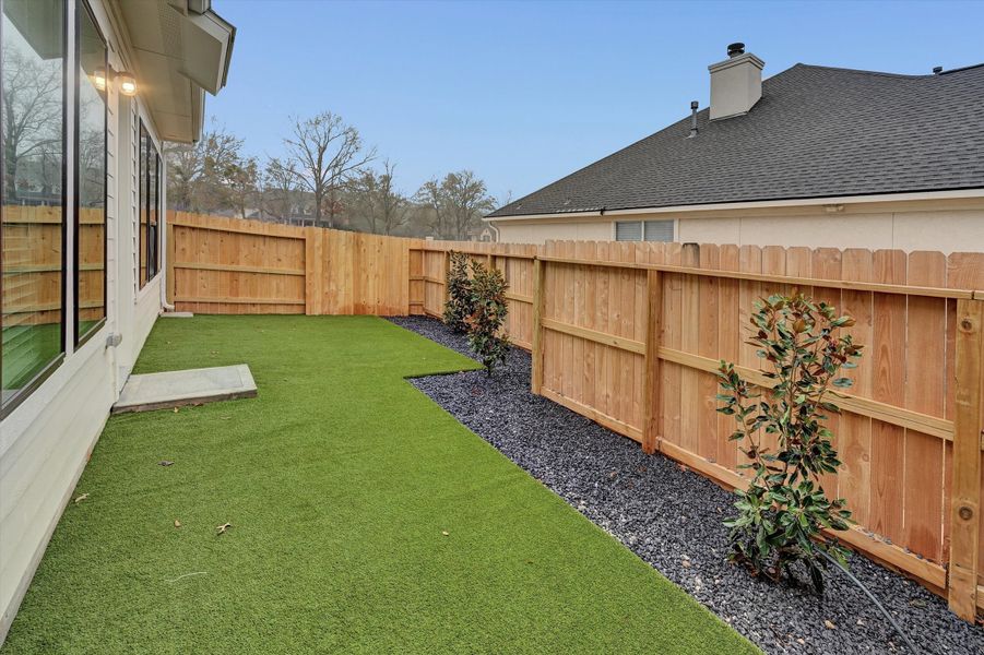 Exterior details and patio area of a home in Summer Place  35', Montgomery (Image 33).