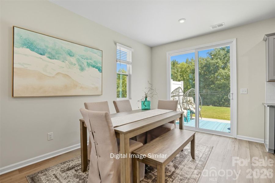 Furnished interior view inside a new home in Bailey Run, Charlotte (Image 11).