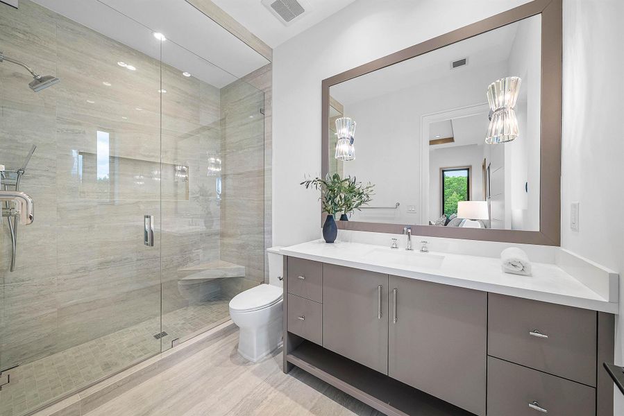 Furnished interior view inside a new home in , Boca Raton (Image 10).