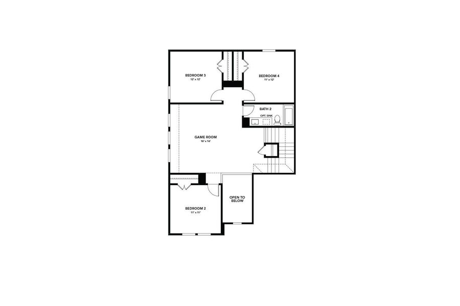 2D floor plan layout of this home in Mostyn Springs, Magnolia, TX (Image 3).