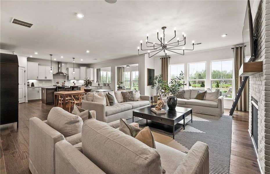 Furnished interior view inside a new home in Oakwood, Cumming (Image 6). Furnished interior view inside a new home in Oakwood, Cumming (Image 6).