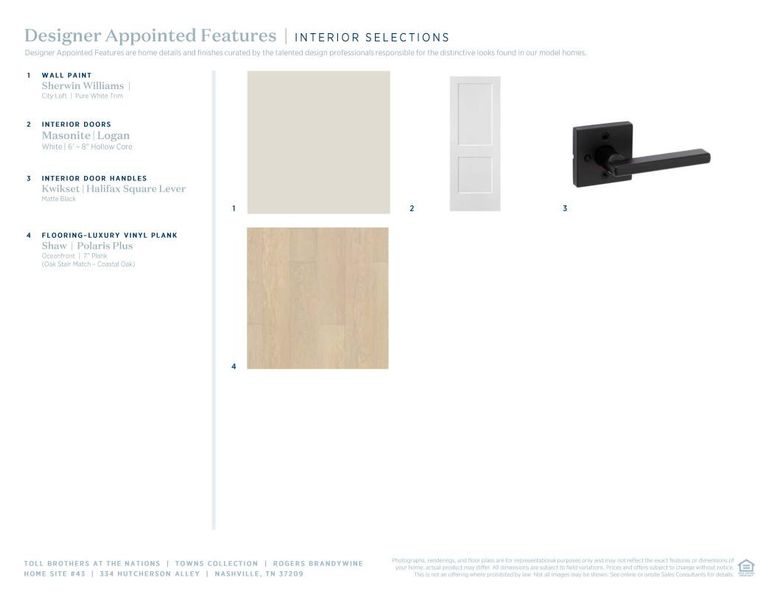Sample of building materials used in homes in The Nations - Towns, Nashville (Image 7).