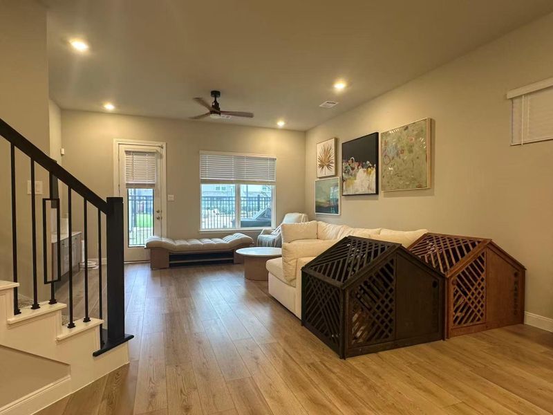Living Room with Pool View