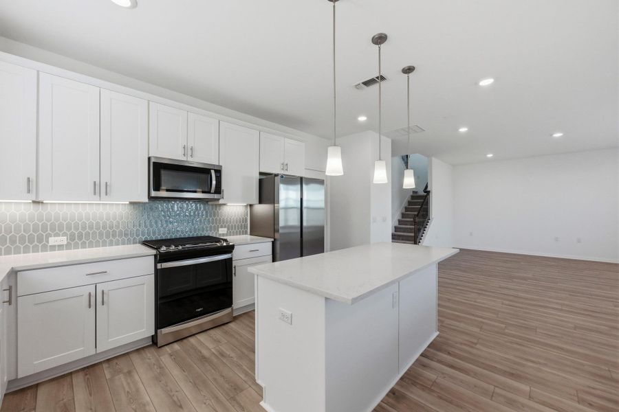 Furnished interior view inside a new home in East Parke, Austin (Image 7). Furnished interior view inside a new home in East Parke, Austin (Image 7).