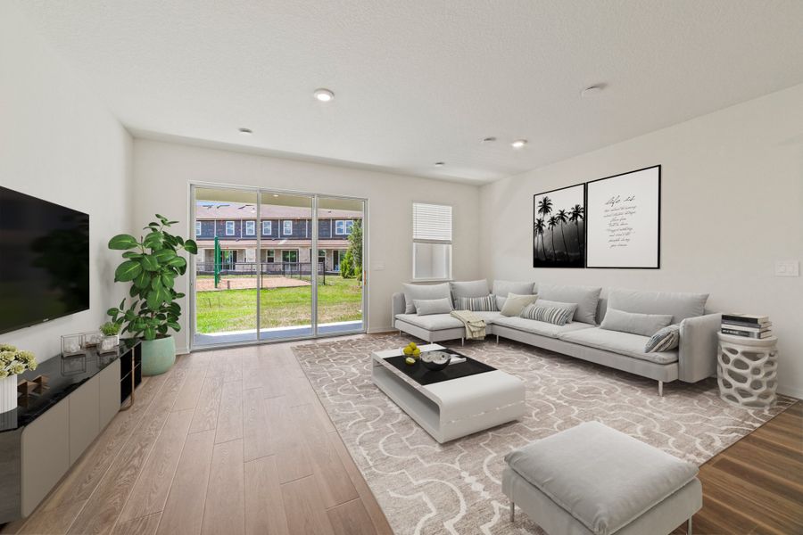 Furnished interior view inside a new home in Towns at Greenleaf, Oviedo (Image 7).