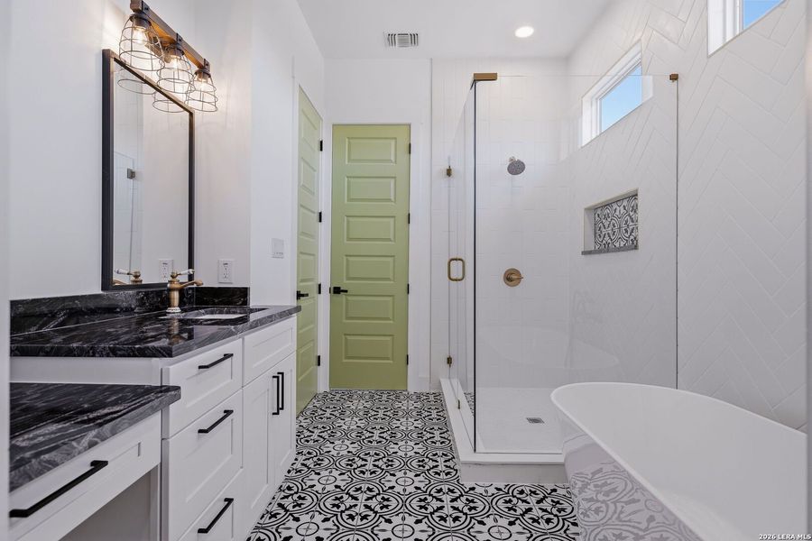 Furnished interior view inside a new home in , Fischer (Image 8).