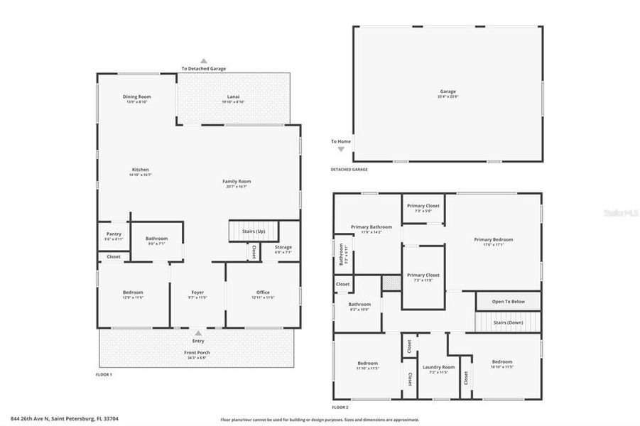 2D floor plan layout of this home in , St. Petersburg, FL (Image 35).