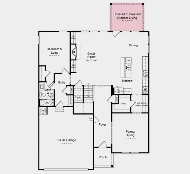 2D floor plan layout of this home in Kennison Creek, Cumming, GA (Image 1).