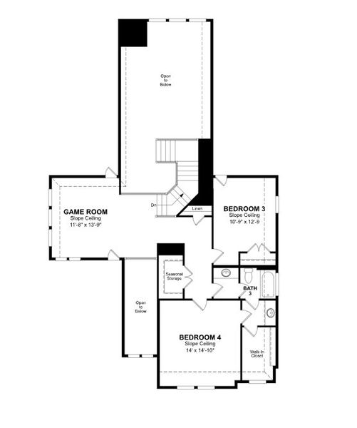 2D floor plan layout of this home in Amira, Tomball, TX (Image 4).