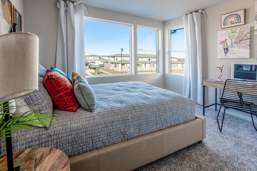 Representative furnished interior of a home built from the Newton by Hartford Homes in Trailside, Timnath (Image 39).