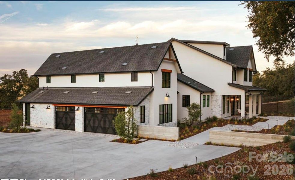 Sideview of Proposed Modern Farmhouse