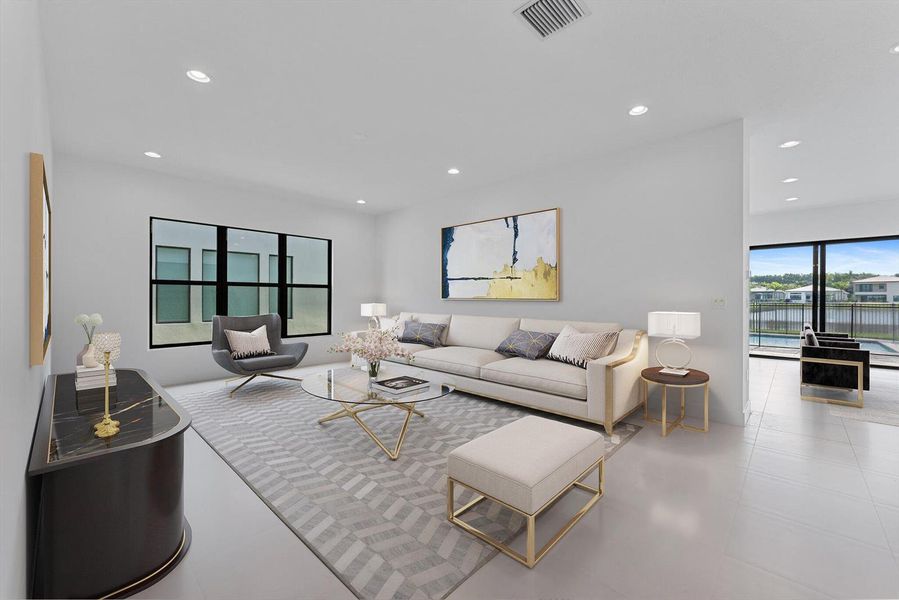 Living Room Virtually Staged