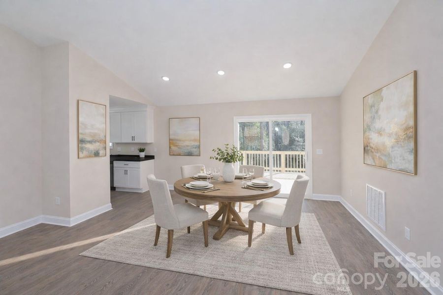 Virtually staged Dining Area