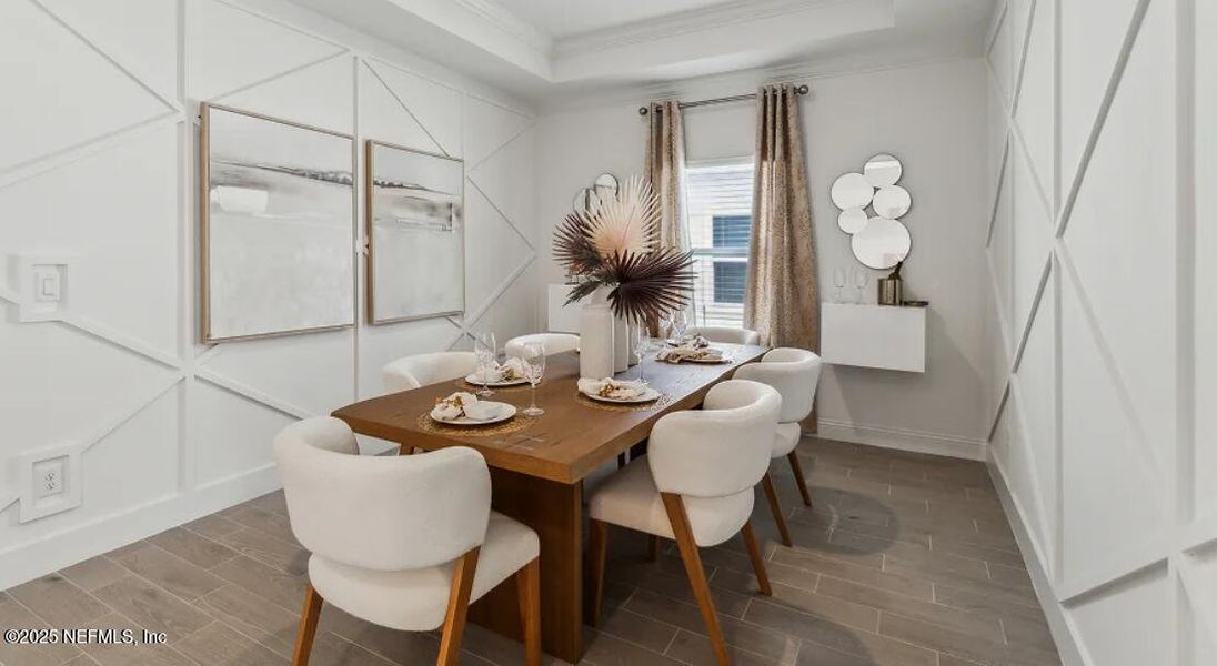 Furnished interior view inside a new home in Silver Meadows at SilverLeaf: Silver Meadows 60s, St. Augustine (Image 15).