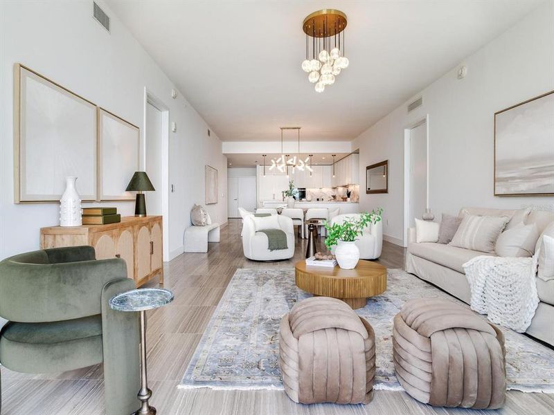 Furnished interior view inside a new home in , Tampa (Image 10).